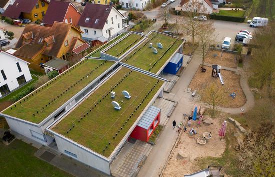 Gründach Kitadach Sonnenwelle